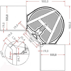 Boitier Ninka Pour Porte Diagonal - Ref. 1570.73.20071